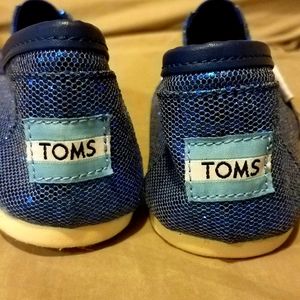 Sparkly Blue TOMS shoes